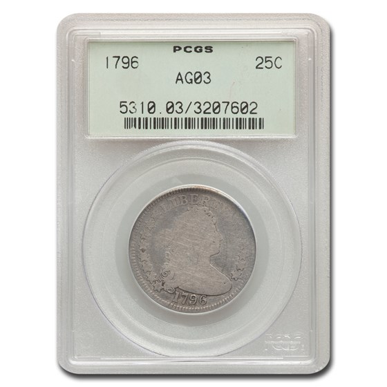 1796 Draped Bust Quarter AG-3 PCGS 1796 Draped Bust Quarter AG-3 PCGS
